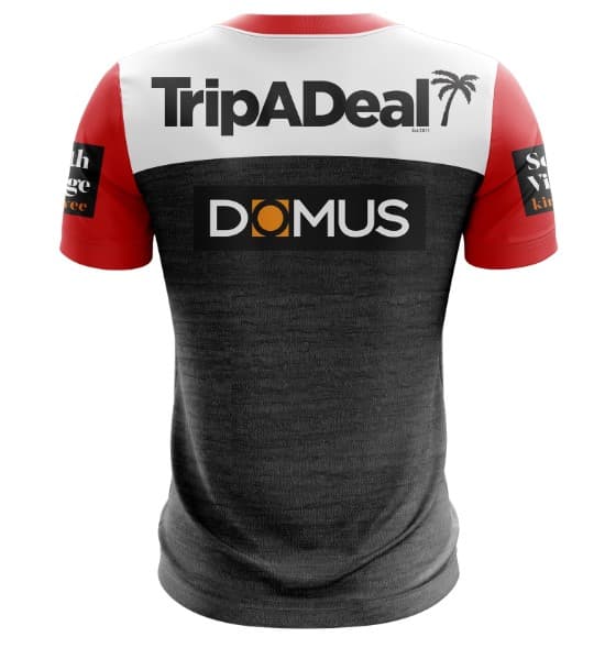 St George Dragons Mens Grey Marle Training Shirt - Image 2