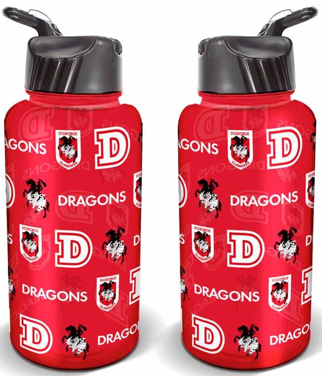 St George Dragons NRL 1 Litre Flip Drink Bottle - Image 2