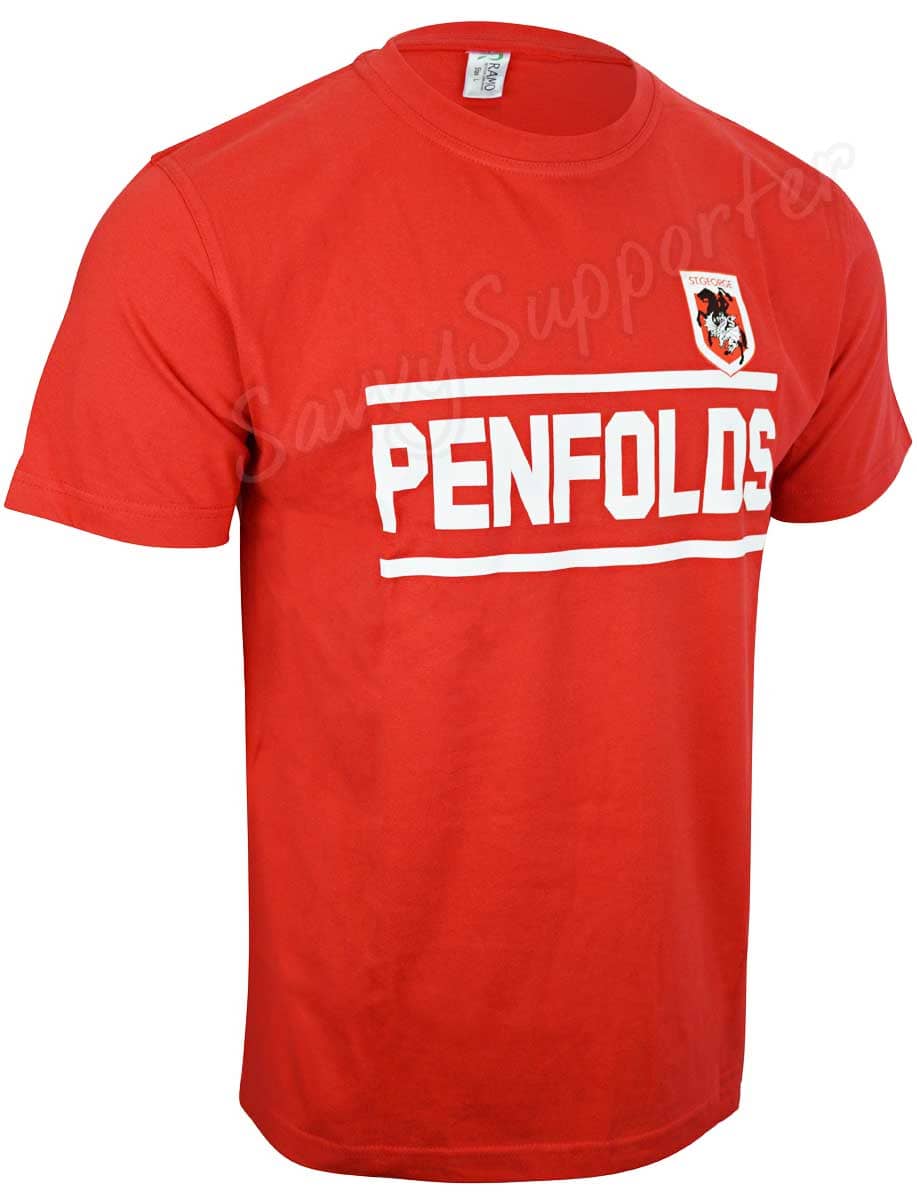 St George Dragons NRL Mens 1979 Cotton Retro Tee - Image 2