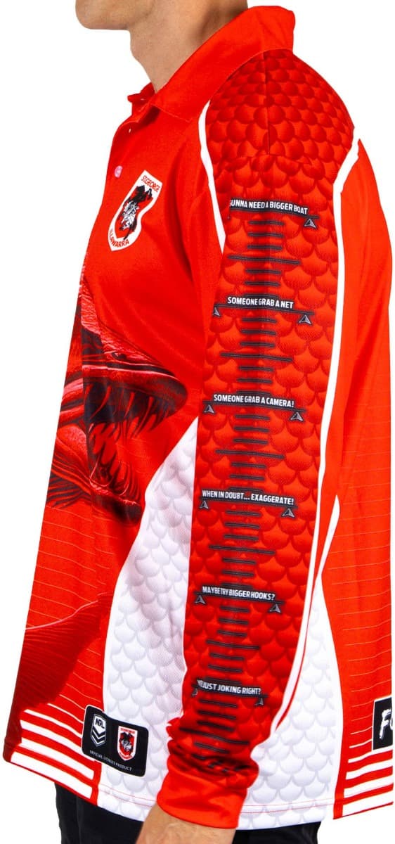 St George Dragons NRL Mens Barracuda Fishing Shirt - Image 2