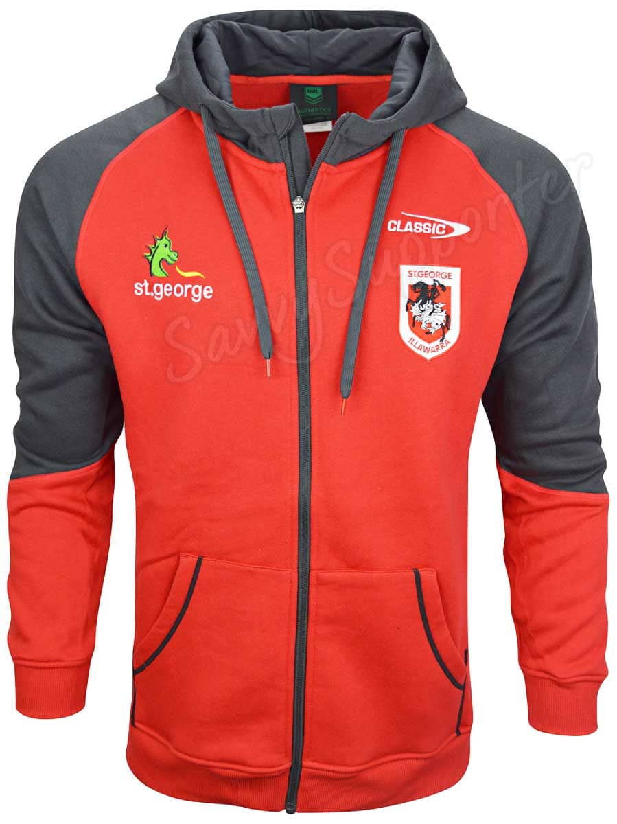 St George Dragons NRL Mens Full Zip Hoodie - Image 3