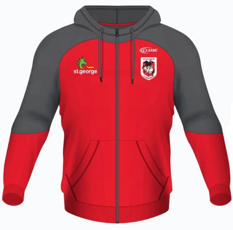 St George Dragons NRL Mens Full Zip Hoodie - Image 5