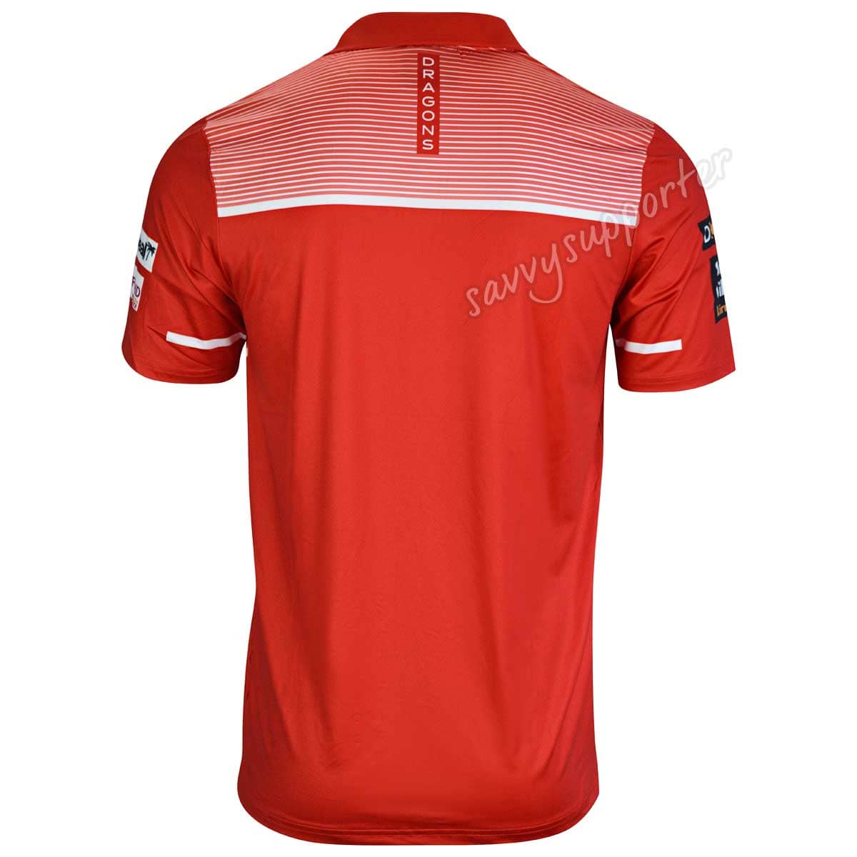 St George Dragons NRL Red Mens Players Polo Shirt - Image 3