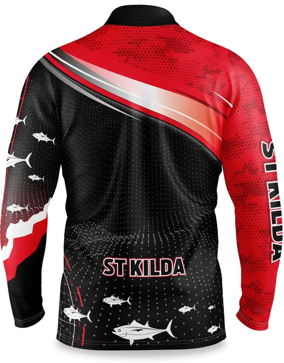 St Kilda Saints AFL Mens Fishing 'Fishfinder' Shirt - Image 2