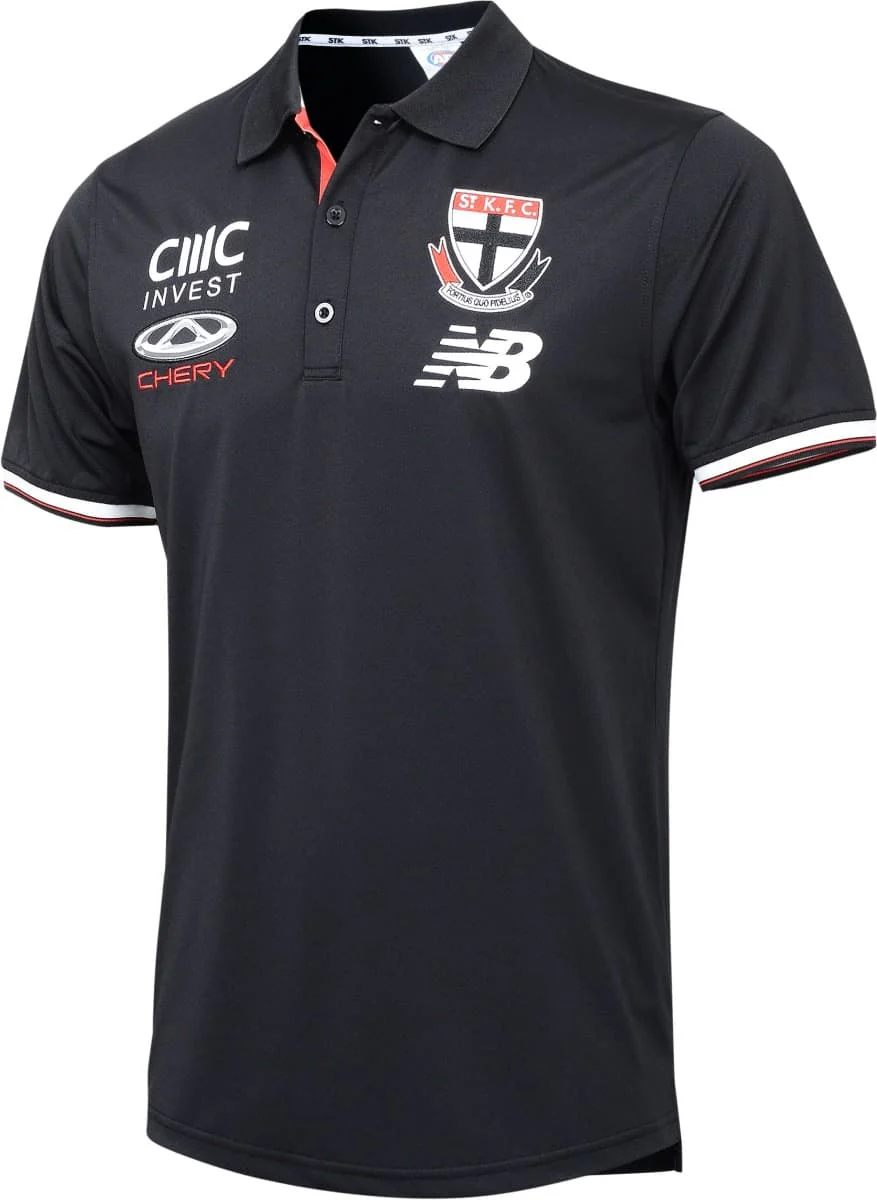 St Kilda Saints 2024 AFL Mens Media Polo Shirt