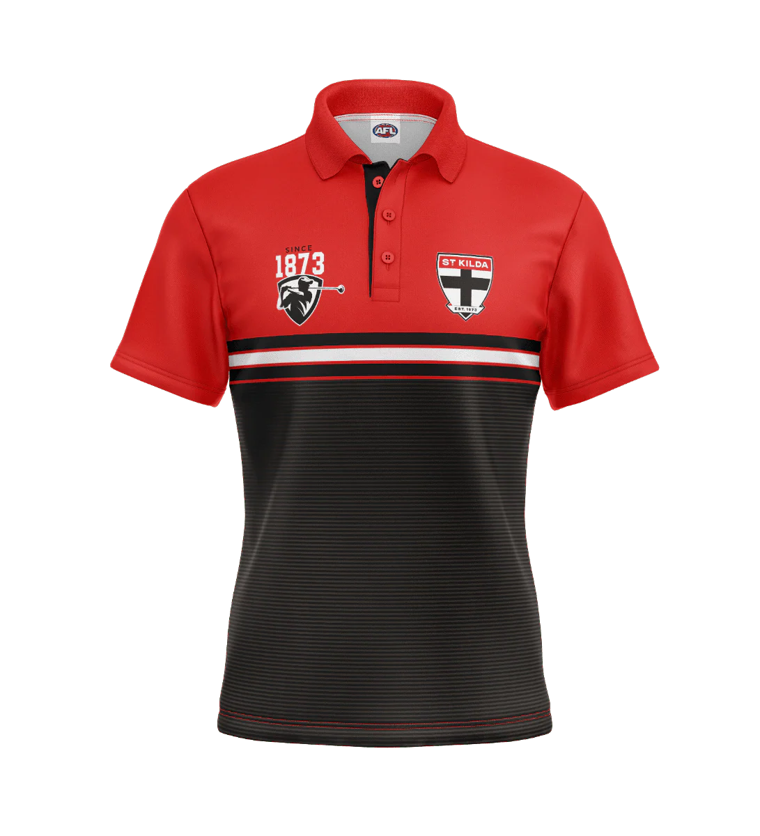 St Kilda Saints 2025 AFL Mens Sandman Golf Polo Shirt - Image 6