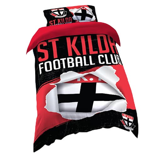 St Kilda Saints AFL Quilt Cover Set Single Double Queen - Image 5