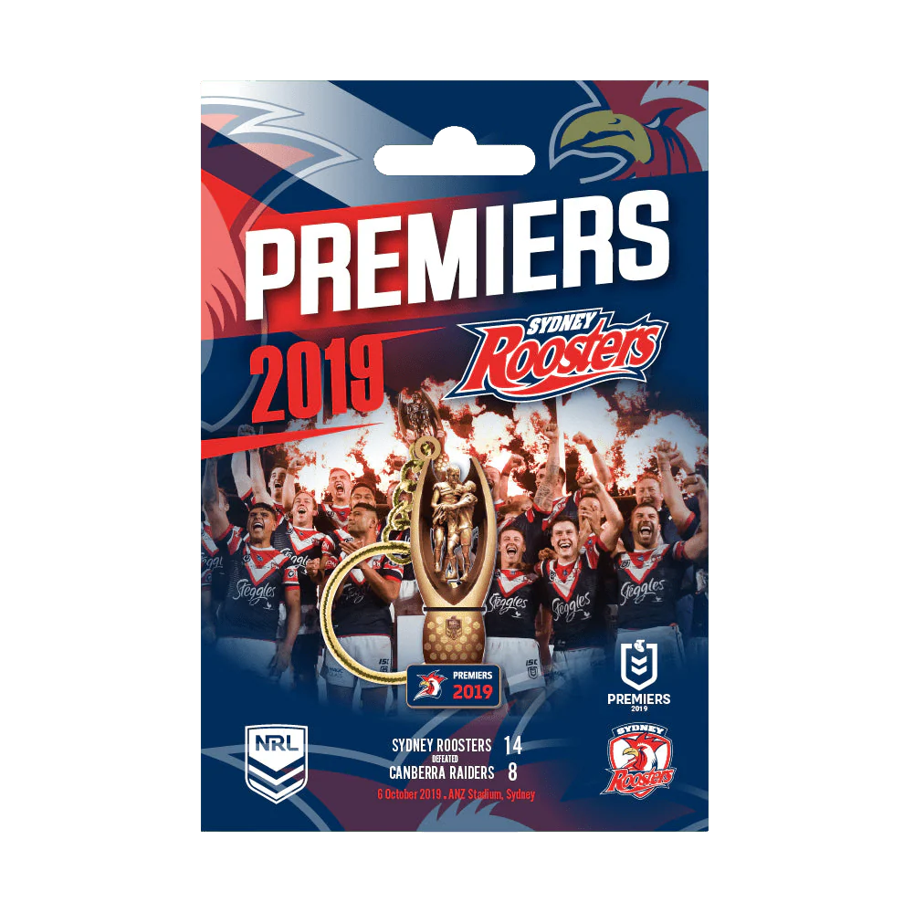 Sydney Roosters 2019 NRL Premiers Trophy Keyring