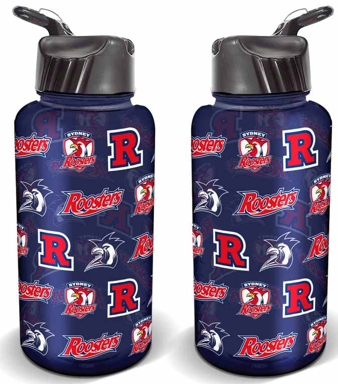 Sydney Roosters NRL 1 Litre Flip Drink Bottle BPA Free - Image 2