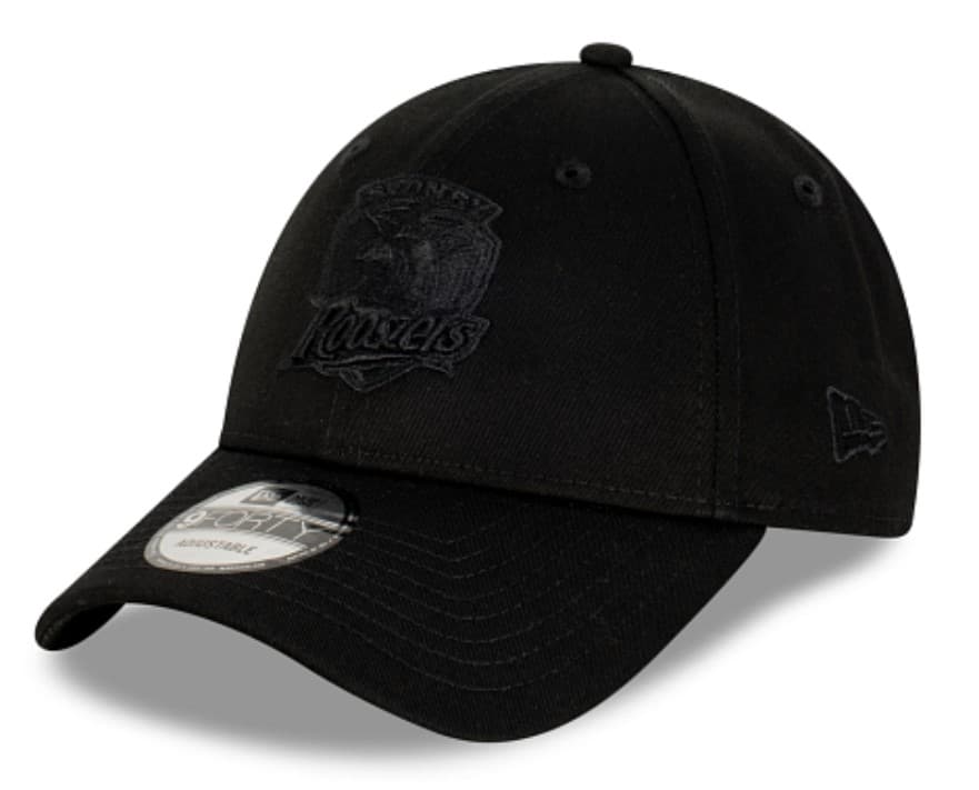 Sydney Roosters 2026 NRL 9FORTY Black On Black Snapback Cap