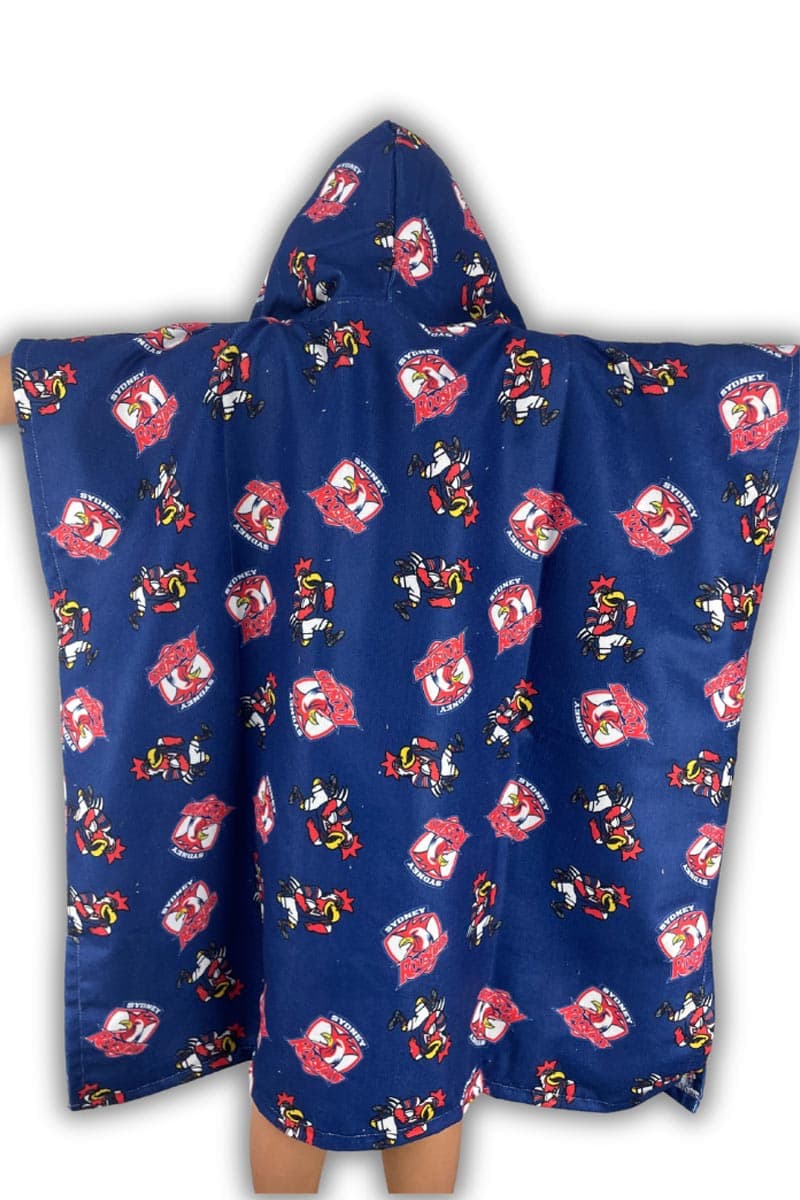 Sydney Roosters NRL Kids Hooded Beach Towel - Image 2