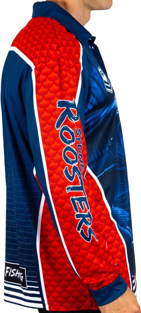 Sydney Roosters NRL Mens Barracuda Fishing Shirt - Image 3