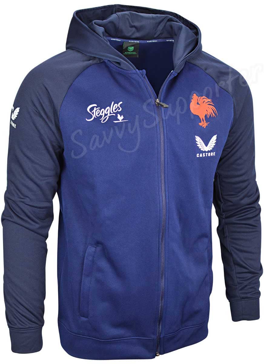 Sydney Roosters NRL Mens Navy Full Zip Hoodie - Image 2