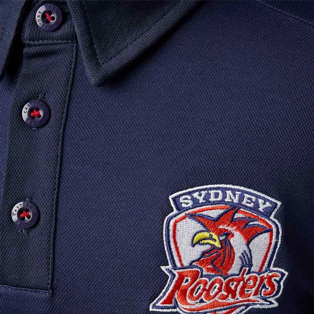 Sydney Roosters NRL Mens Navy Media Polo Shirt - Image 5