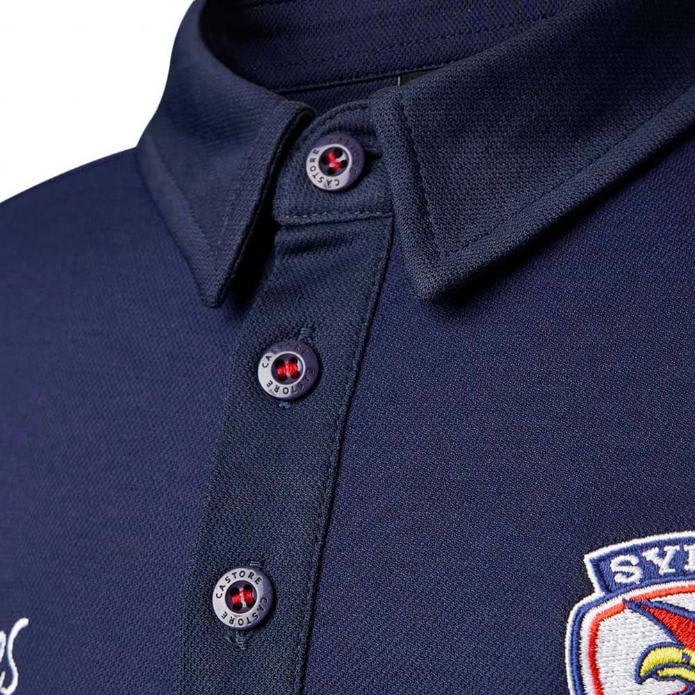 Sydney Roosters NRL Mens Navy Media Polo Shirt - Image 6