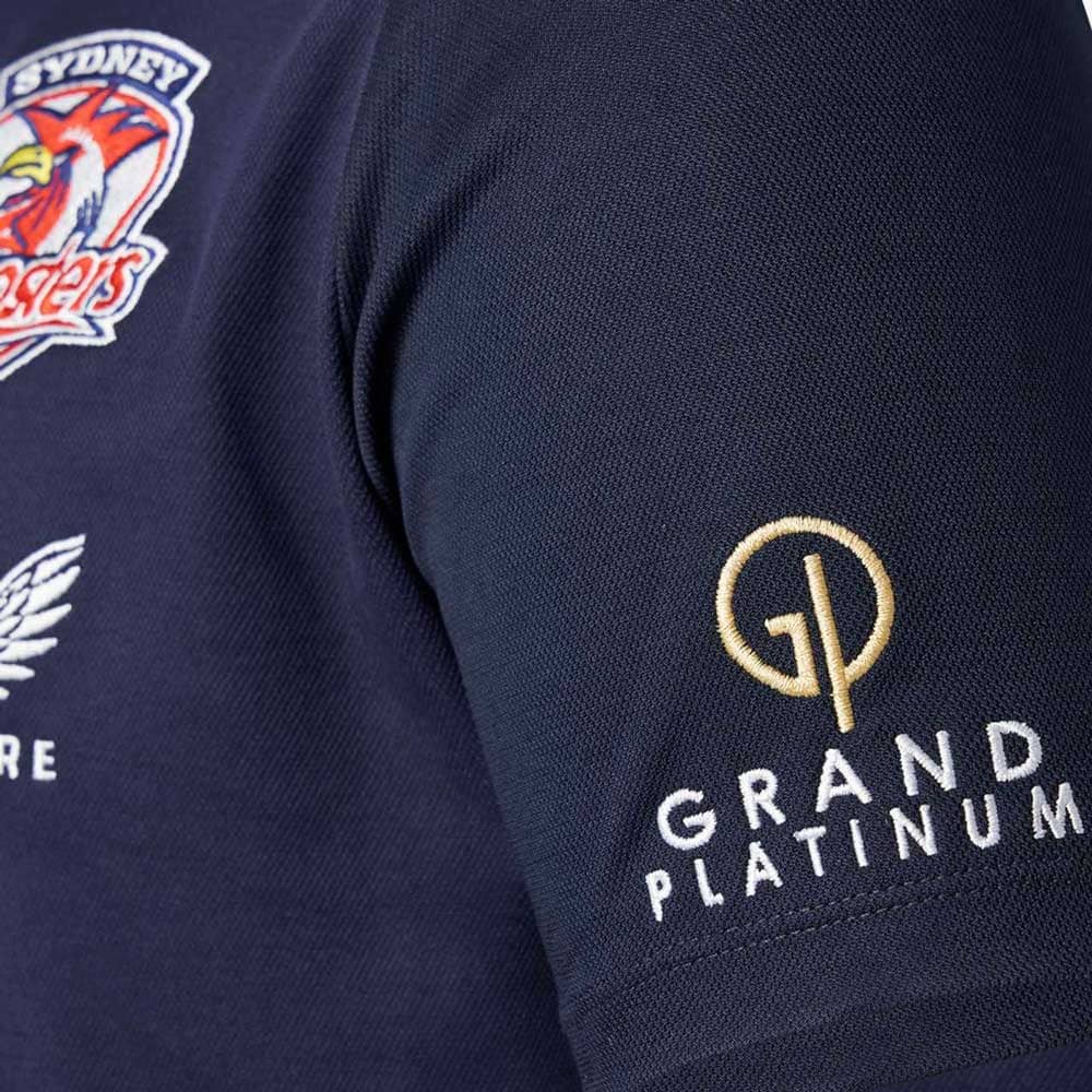 Sydney Roosters NRL Mens Navy Media Polo Shirt - Image 7