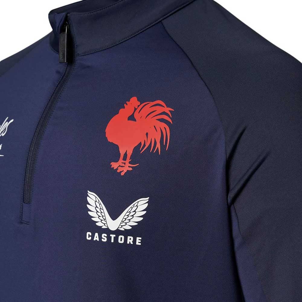 Sydney Roosters NRL Mens Navy Training 1/4 Zip Training Top - Image 6