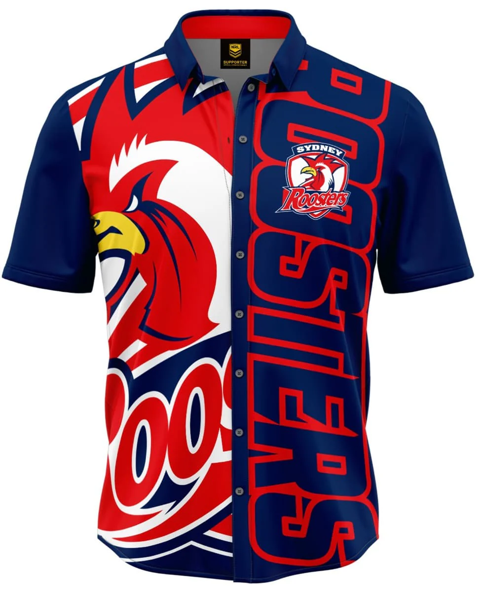 Sydney Roosters NRL Mens Showtime Party Shirt - Image 2