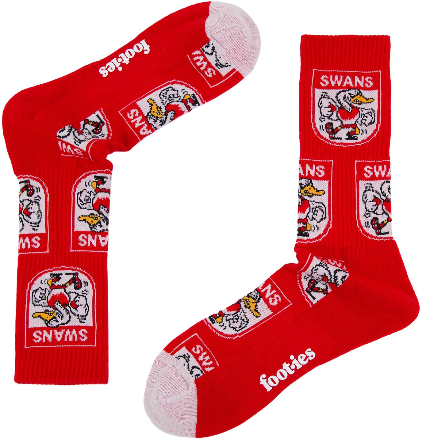 Sydney Swans 2026 AFL Mens 8-13 Retro Sneaker Sock 2 Pack - Image 4