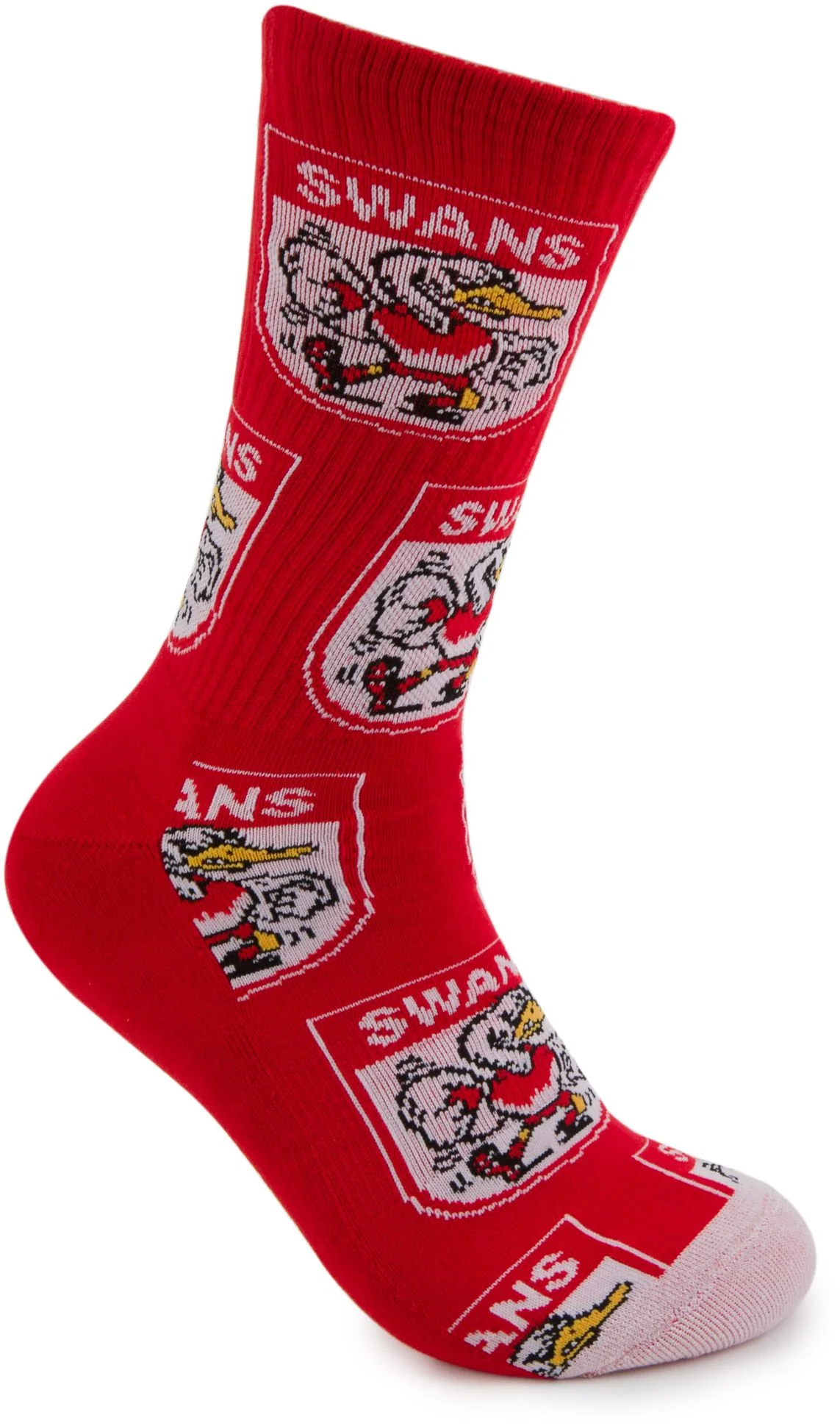 Sydney Swans 2026 AFL Mens 8-13 Retro Sneaker Sock 2 Pack - Image 6