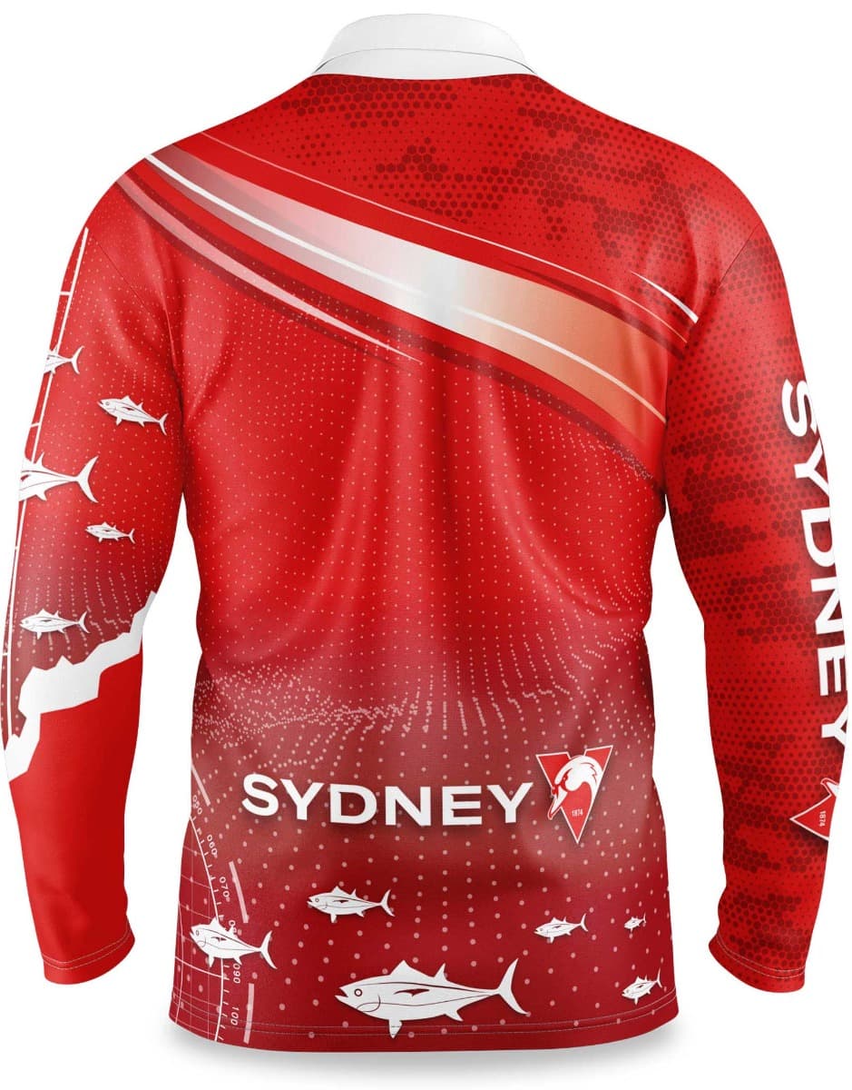 Sydney Swans AFL Mens Fishing 'Fishfinder' Shirt - Image 2
