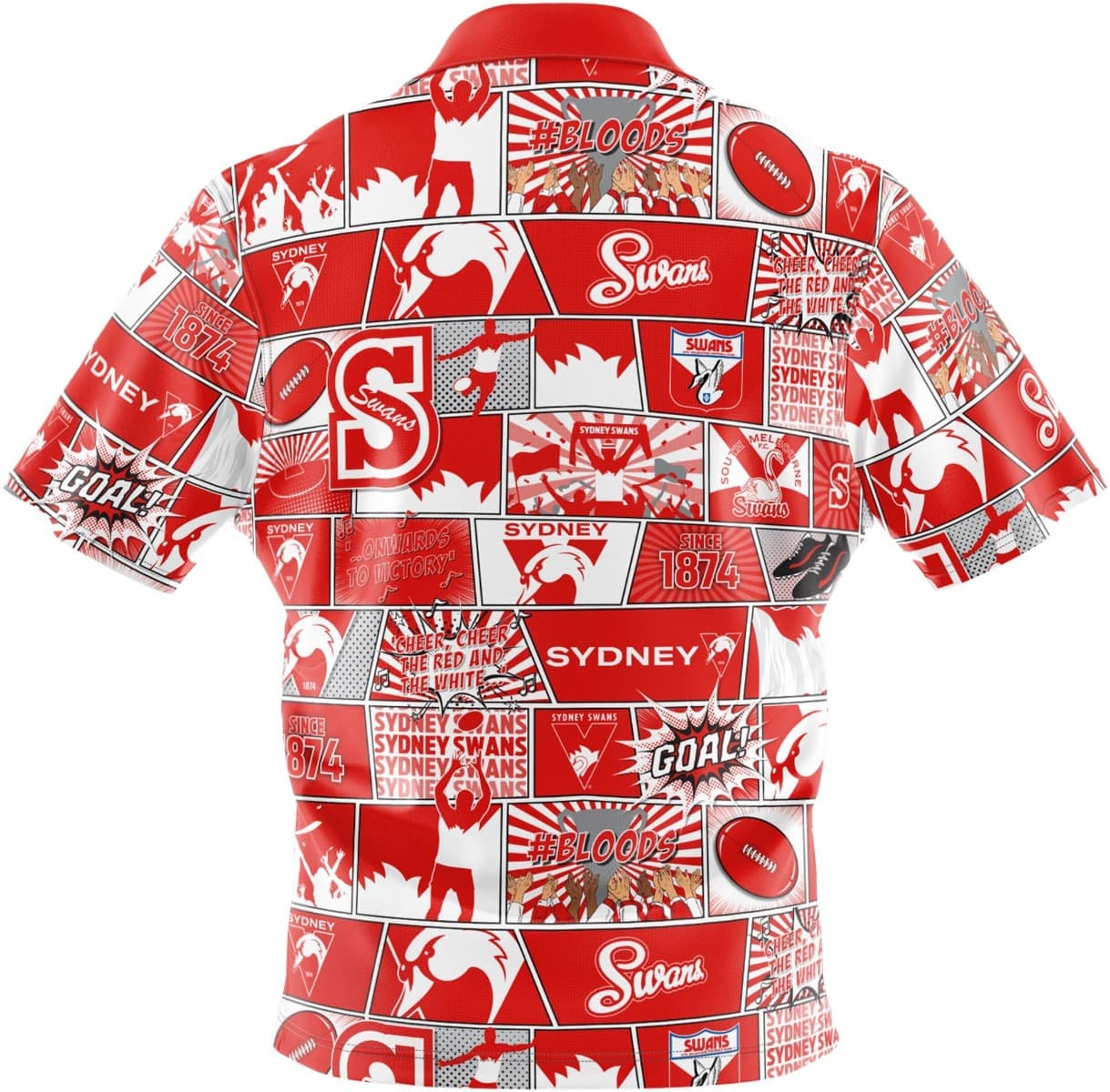 Sydney Swans AFL Mens Pop Art Shirt - Image 2