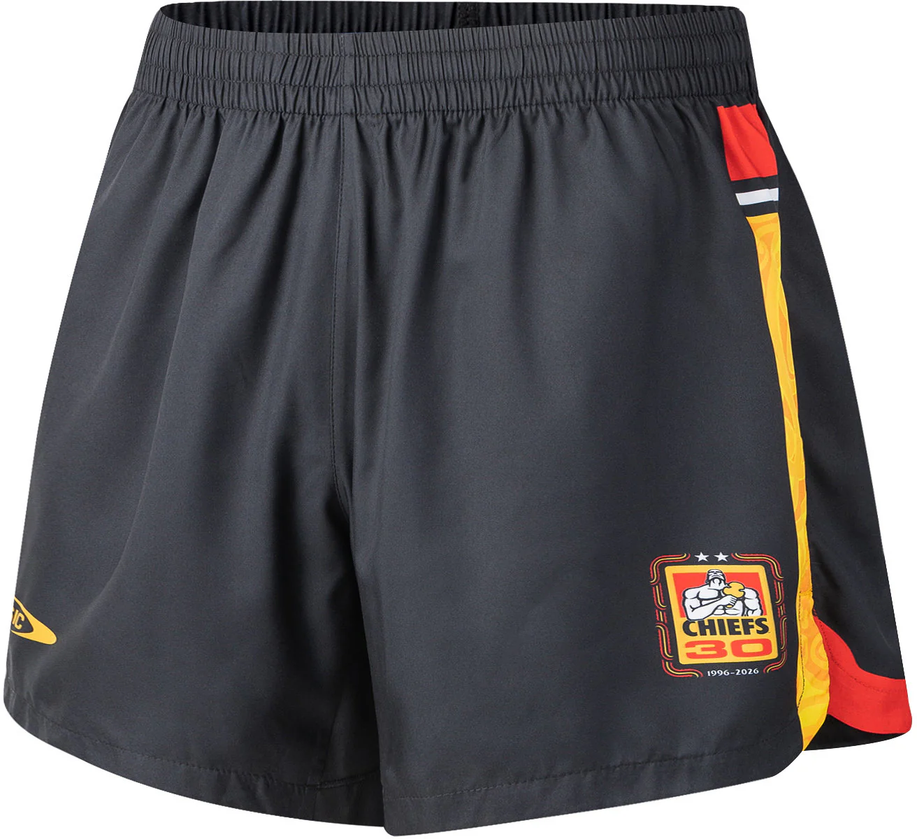 Waikato Chiefs 2026 Rugby Union Mens Black Gym Training Shorts - Image 2
