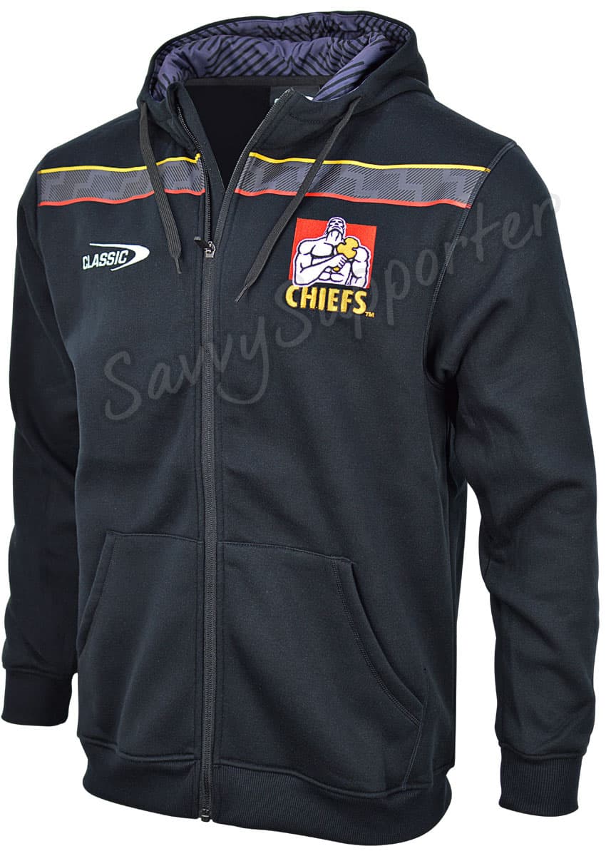 Waikato Chiefs Rugby Union Mens Players Zip Hoodie