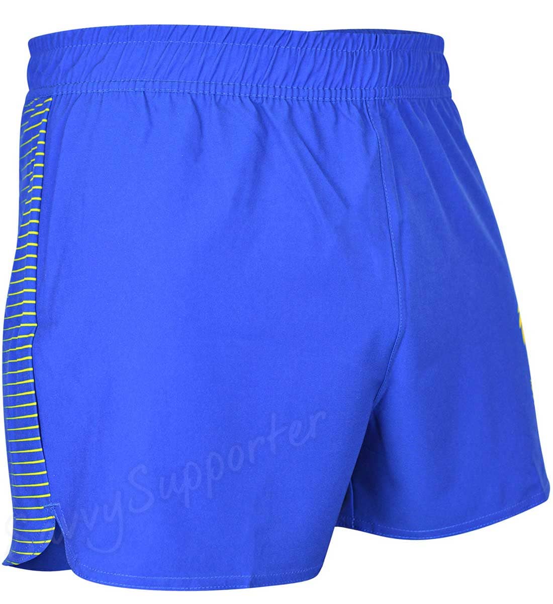 West Coast Eagles AFL Mens Blue Athletic Running Shorts - Image 2