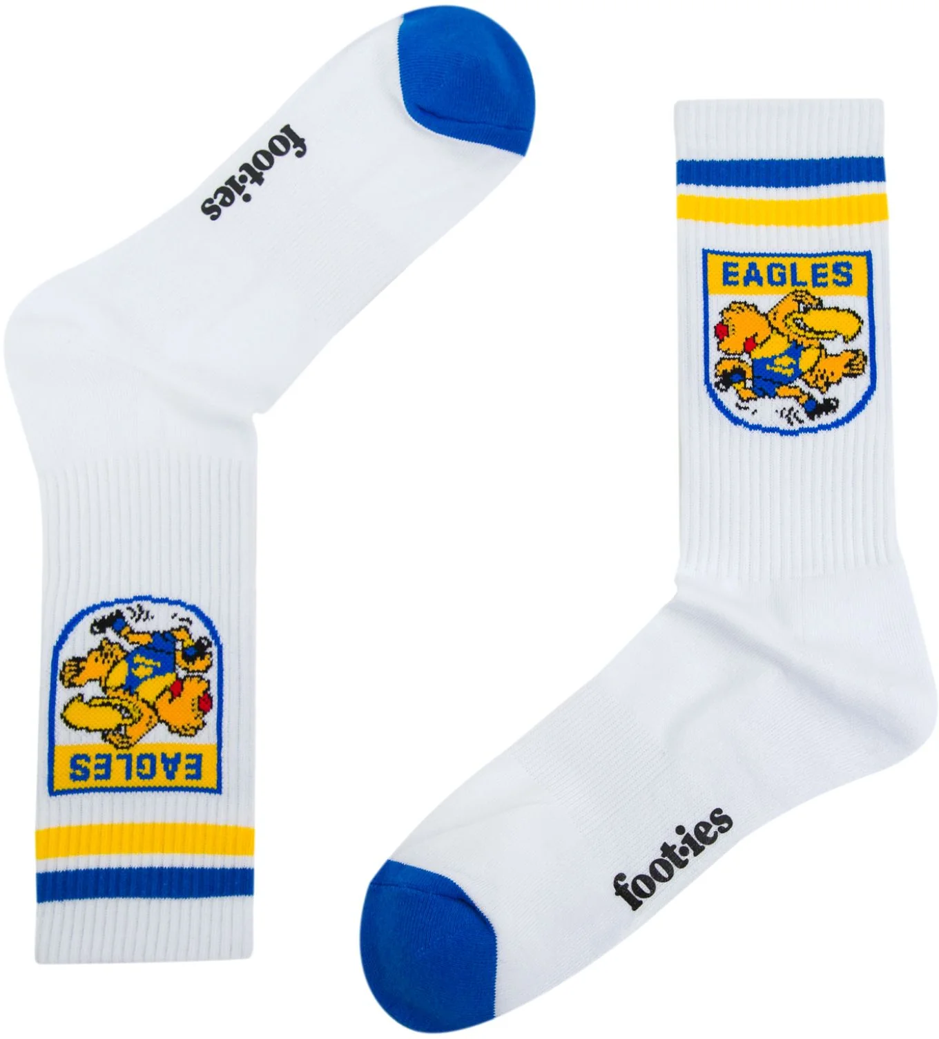 West Coast Eagles 2026 AFL Mens 8-13 Retro Sneaker Sock 2 Pack - Image 3