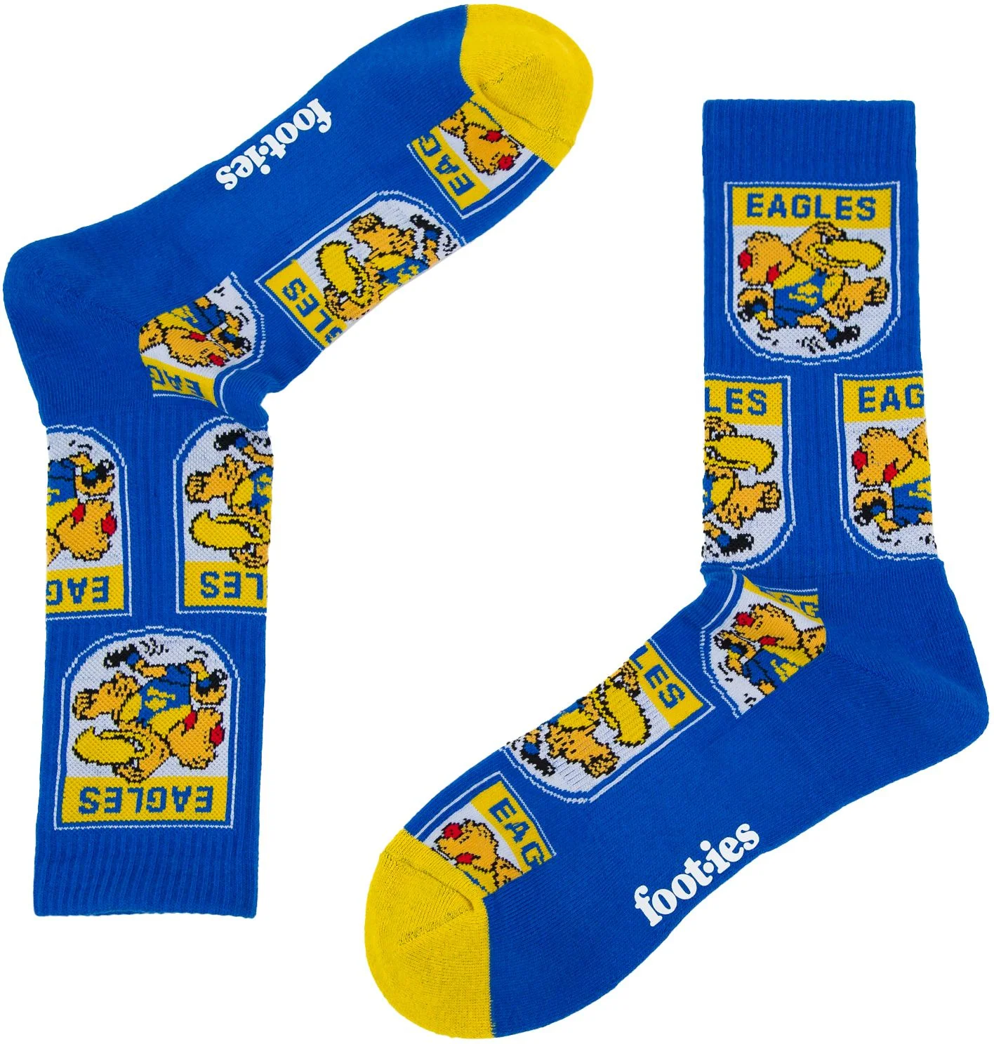 West Coast Eagles 2026 AFL Mens 8-13 Retro Sneaker Sock 2 Pack - Image 4