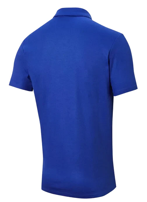 West Coast Eagles AFL Mens Blue Media Polo Shirt - Image 3