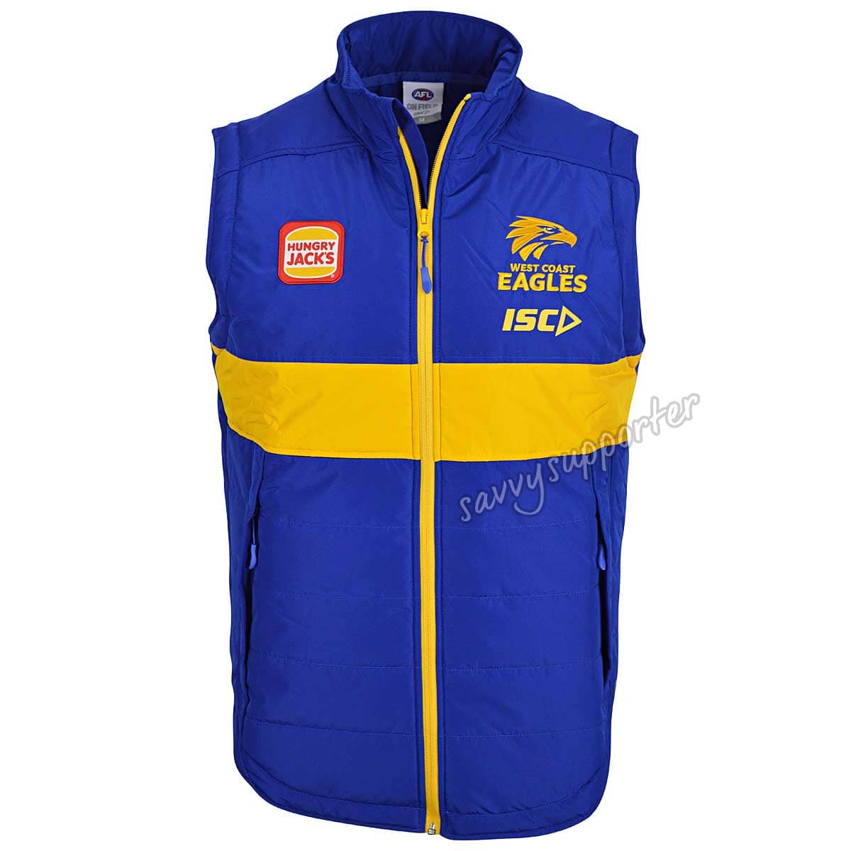 West Coast Eagles AFL Mens Padded Vest - Image 2