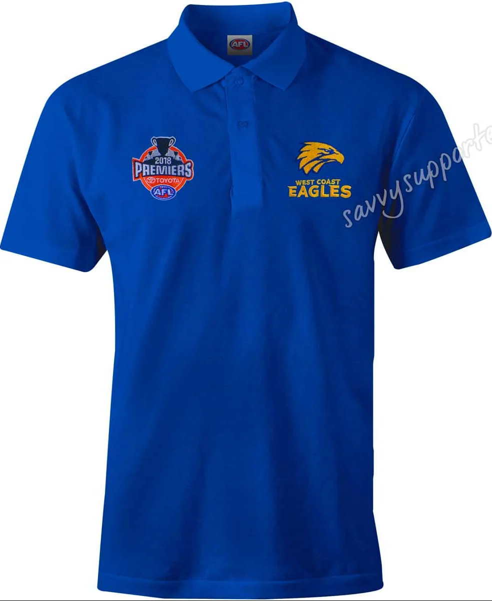West Coast Eagles Mens Premiers Polo Shirt P2