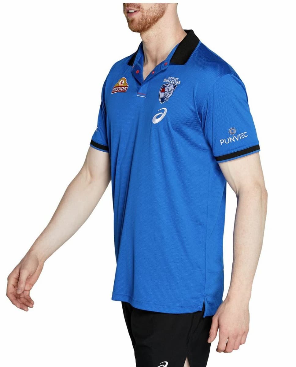 Western Bulldogs AFL Mens Media Polo Shirt - Image 4