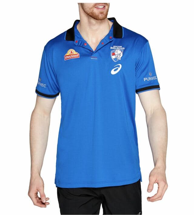 Western Bulldogs AFL Mens Media Polo Shirt - Image 5