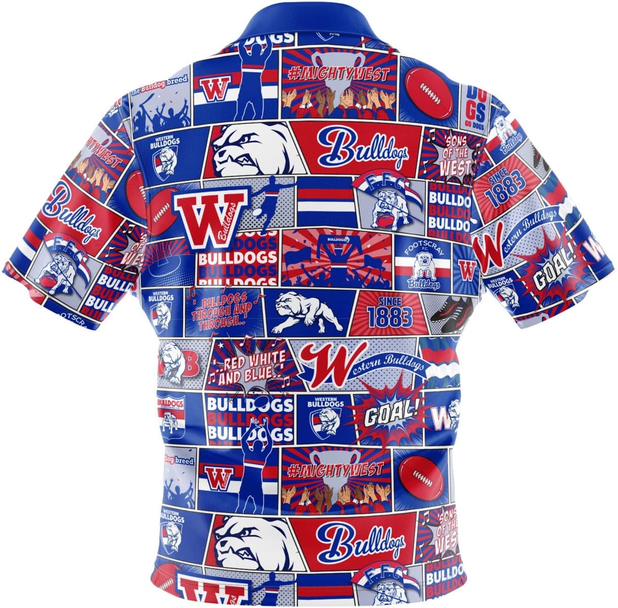 Western Bulldogs AFL Mens Pop Art Shirt - Image 2