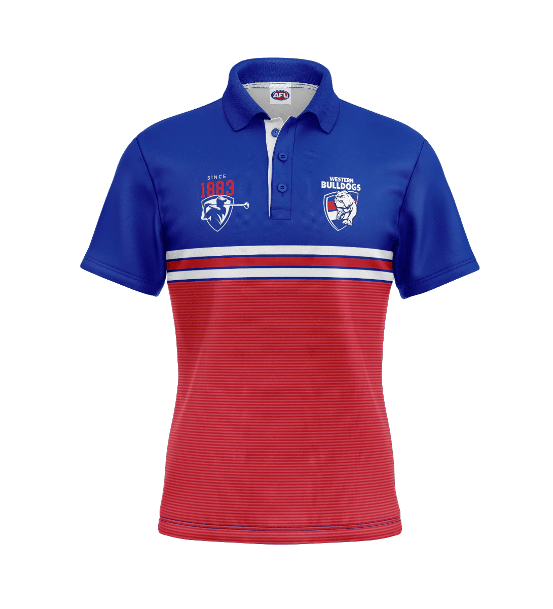 Western Bulldogs 2025 AFL Mens Sandman Golf Polo Shirt