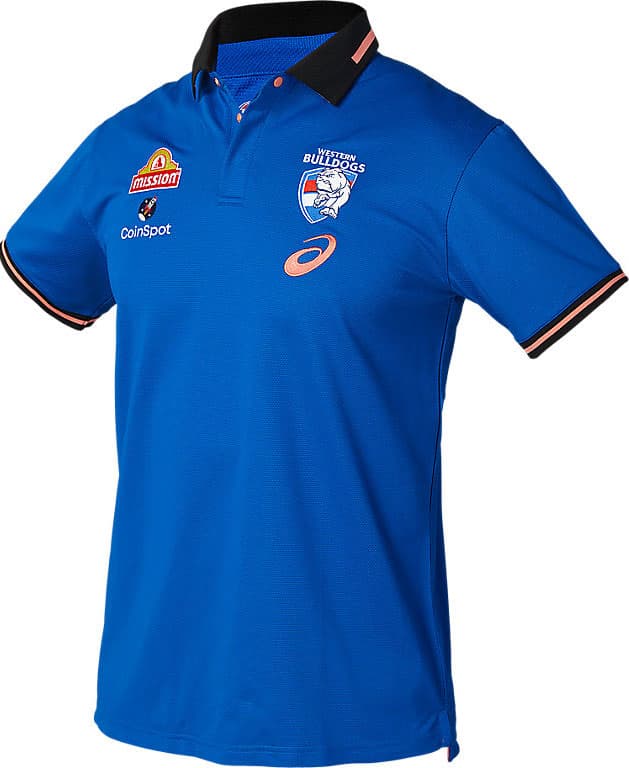Western Bulldogs AFL Mens Media Polo Shirt