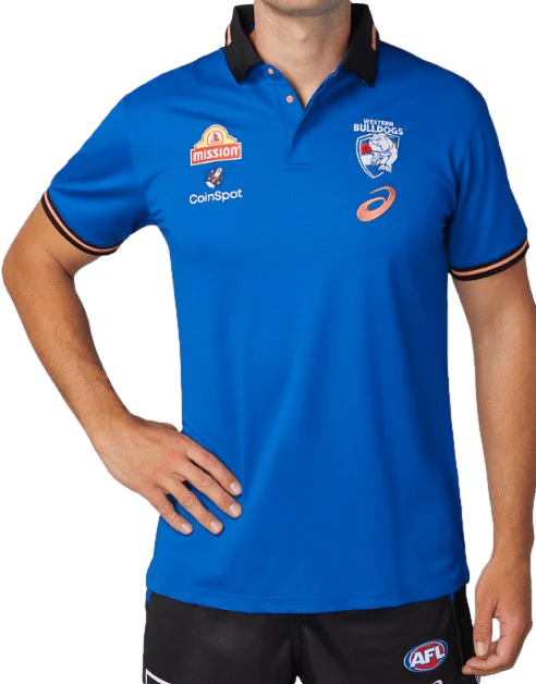 Western Bulldogs AFL Mens Media Polo Shirt - Image 2