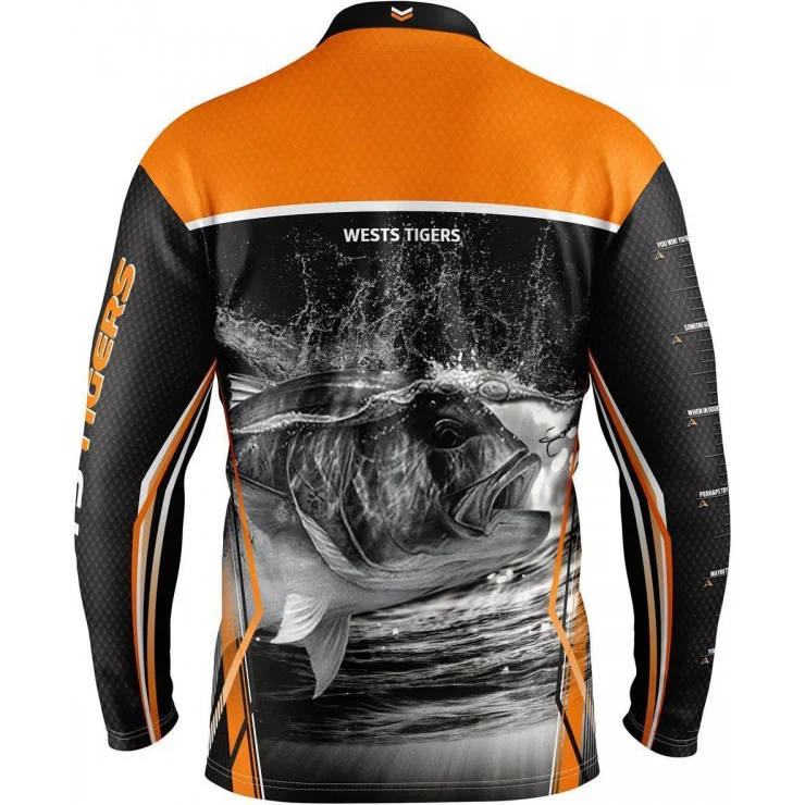 Wests Tigers NRL Mens Fishing Shirt - Image 2