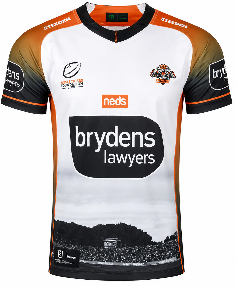 Wests Tigers NRL Mens Captains Run Leichhardt Jersey - Image 2