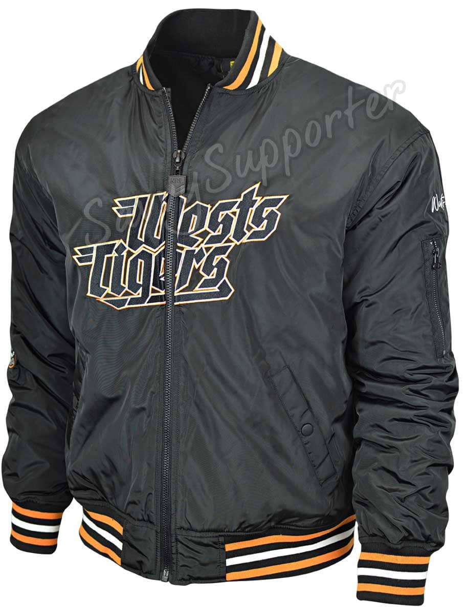 Wests Tigers NRL Mens Bomber Jacket - Image 3