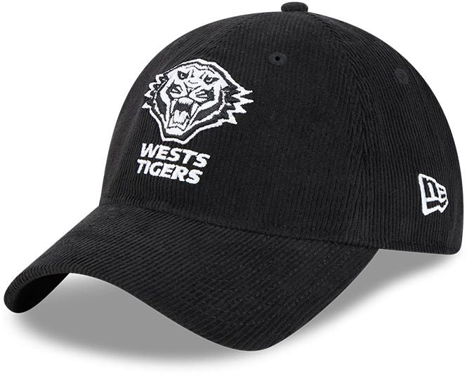 Wests Tigers 2026 NRL Black / White Corduroy 9Twenty Cap