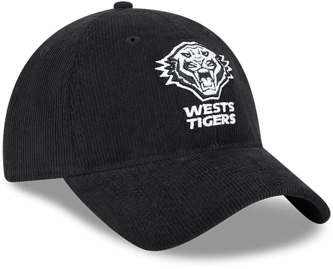 Wests Tigers 2026 NRL Black / White Corduroy 9Twenty Cap - Image 2
