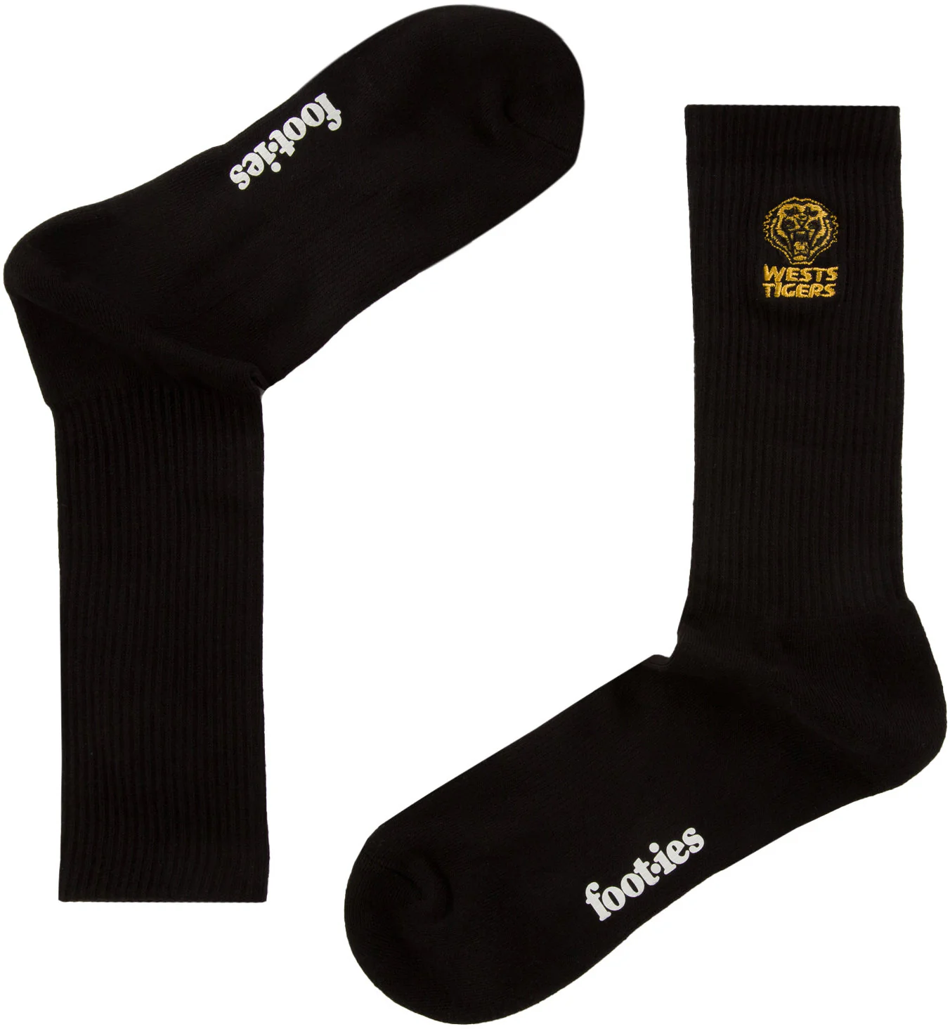 Wests Tigers 2026 NRL Mens Black Sneaker Sock 2 Pack Size 8-13 Mens - Image 3