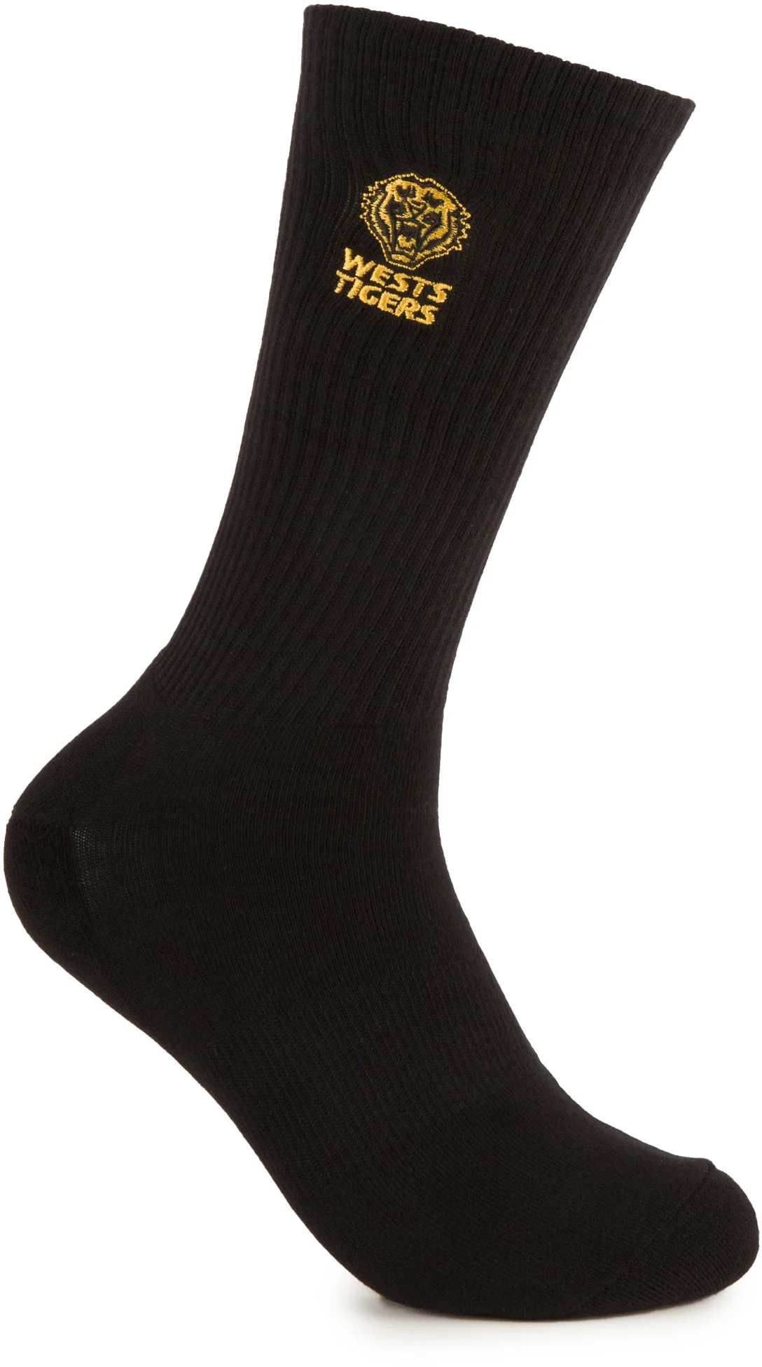 Wests Tigers 2026 NRL Mens Black Sneaker Sock 2 Pack Size 8-13 Mens - Image 5