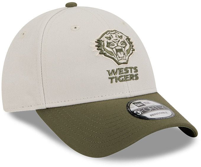 Wests Tigers 2026 NRL Adults Olive 9Forty New Era Cap - Image 2