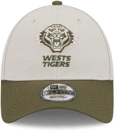 Wests Tigers 2026 NRL Adults Olive 9Forty New Era Cap - Image 3