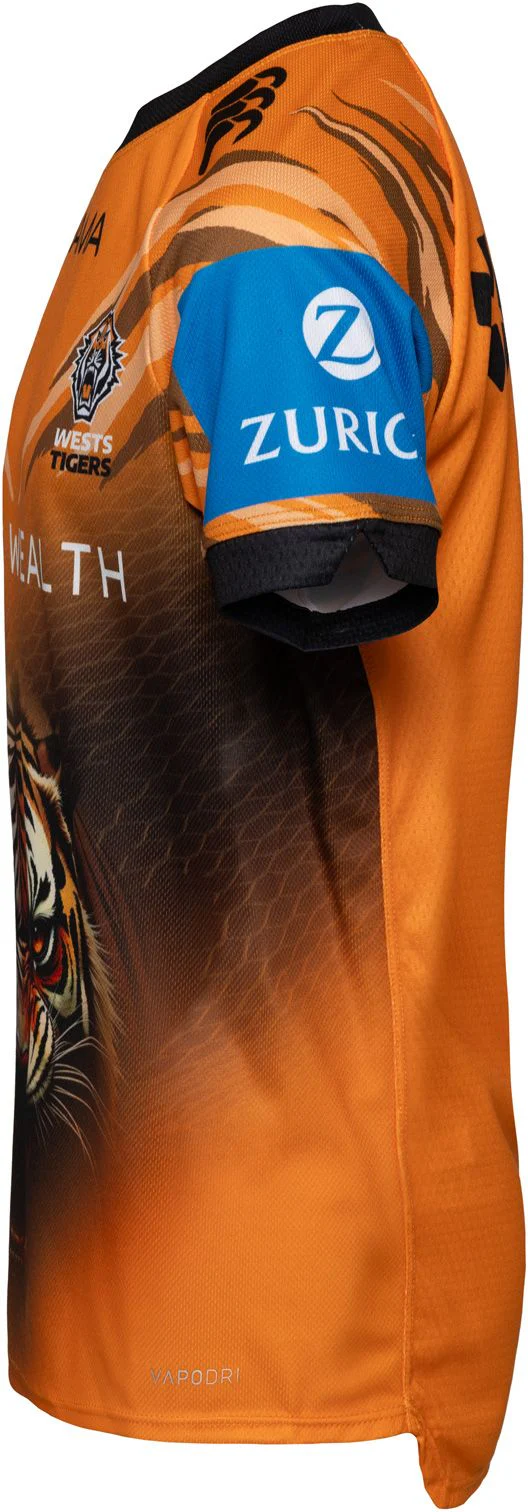 Wests Tigers 2026 NRL Mens Orange Training Shirt - Image 3